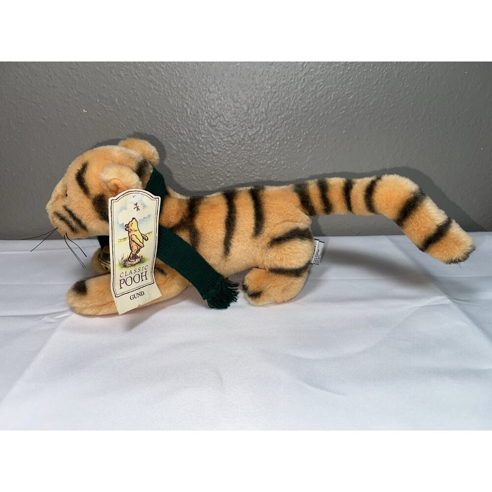 Disney Winnie the Pooh Tigger Classic Pooh Plush Gund Stuffed Animal Scarf Bell - Picture 2 of 11